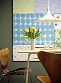 Selbstgemachtes Patchwork-Bild an der Wand