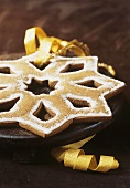 Gingerbread star with sugar for Christmas