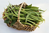French beans in a basket