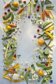Vegetables forming a frame