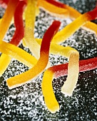 Colourful fruit jelly sweets with sugar