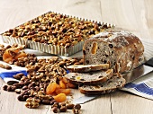 Bread with nuts and dried apricots