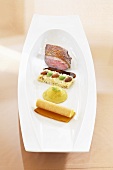 Duck breast with quince jelly and almond couscous
