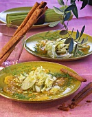 Orange salad with fennel and cheese grissini
