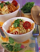 Couscous salad with carrots and fresh coriander