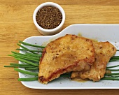 Pork escalopes with caraway