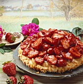 A strawberry torte