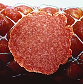 Slice of salami (close-up)