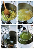 Making watercress soup