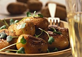 Baked potatoes with watercress