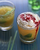 Creamy Affair: cocktail made with gin, lime juice & spray cream