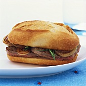 Prego( Bread roll filled with steak and onions, Portugal)