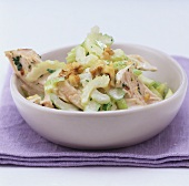 Chicken, celery and walnut salad