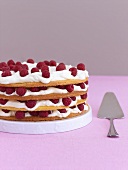 Raspberry layer cake