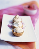 Strawberry tarts with meringue topping
