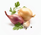 Onions, garlic and parsley
