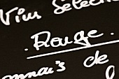 Detail from a bistro wine list