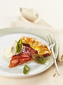 Strawberry tart with basil