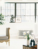 Industrial windows in loft apartment