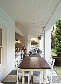 Table and chairs on veranda