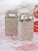 Small paper bags covered in Chinese characters