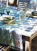 A table laid in the open air