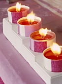 Vier brennende Kerzen