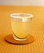 Margarita in glass with salted rim