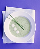 Cold minted cucumber soup