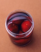 Plums in vodka