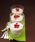 Champagne cream with pomegranate seeds