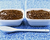 Chocolate cream with grated chocolate