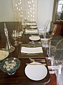 A laid dining table