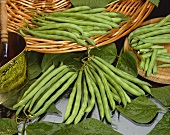 Green beans and bean leaves