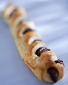 Puff pastry baton with chocolate filling