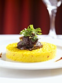 Saffron risotto with mushrooms