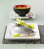 Fillet of gilthead bream with Thai green curry sauce