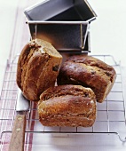 Three fruit loaves with figs (made with sour dough)