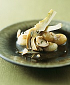 Caponatina invernale (Sweet & sour artichokes & mushrooms)