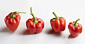 Four red peppers