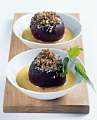 Beetroot with ricotta and poppy seeds