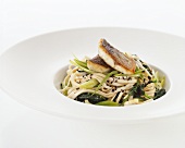 Sea bass on somen noodles