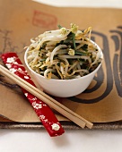Bean sprouts with coriander and garlic chives