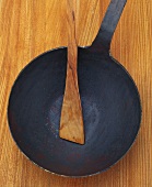 Wok with spatula