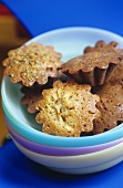 Assorted small buns in a bowl