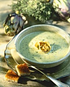 Cream of artichoke soup