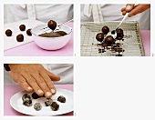 Decorating chocolate truffles