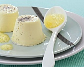 Panna cotta with orange sauce