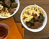 Beef goulash with ribbon pasta