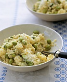 Risotto with green soya beans